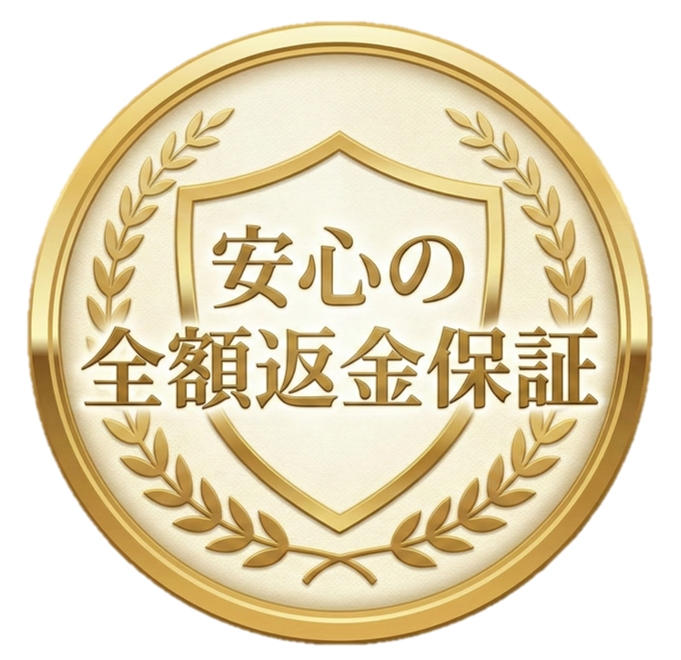 安心の全額返金保証