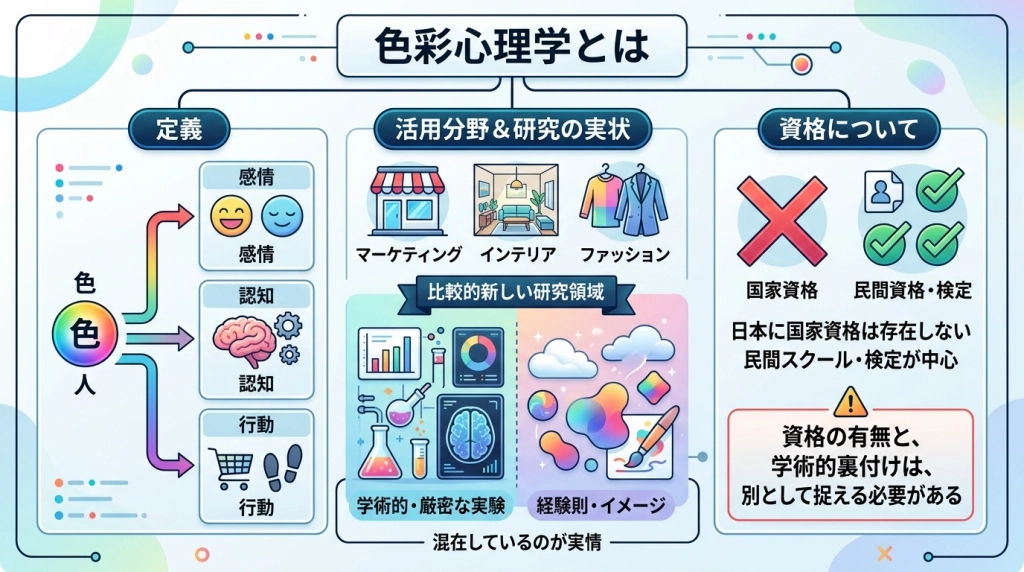 色彩心理学について整理された画像。